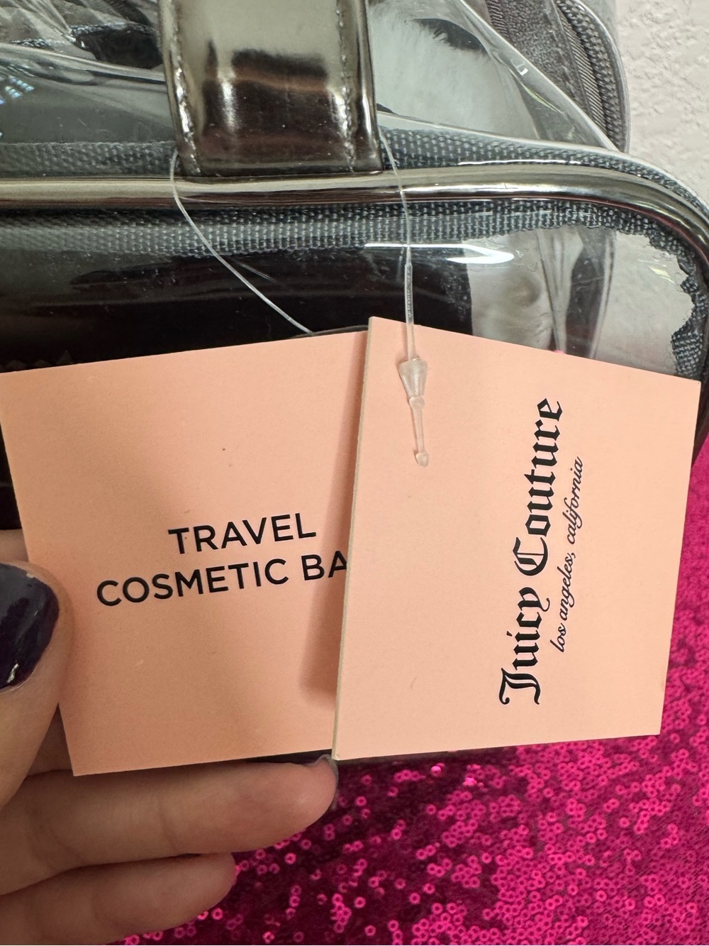 NEW w TAGS 🏷️ JUICY COUTURE 3-Piece Travel Cosmetic Bag & Toiletry Bottle Set - Picture 12 of 13